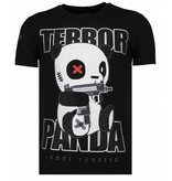 Local Fanatic Terror Panda Rhinestone - Herr T Shirt - 13-6227Z - Svart