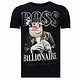 Billionaire Boss Rhinestone - Herr T Shirt - 13-6205N - Marinblå