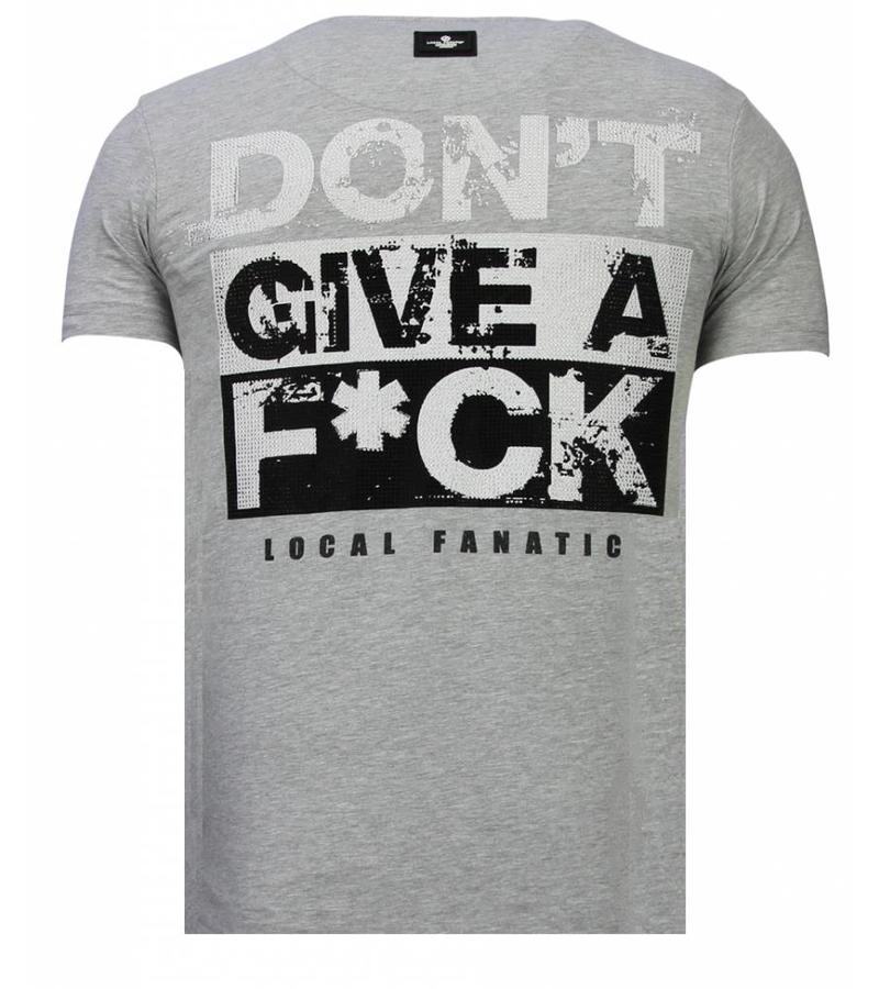 Local Fanatic Taz Mania Rhinestone T Shirt Herr - 13-6209G - Grå