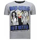 Bad Girls Popeye Rhinestone - T shirt Herr - 13-6210G - Grå