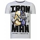 Iron Man Popeye Rhinestone - Man T shirt  - 13-6214W - Vit