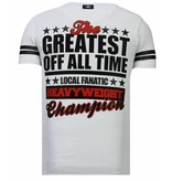 Local Fanatic Greatest Of All Time Ali - Man T shirt  - 13-6215W - Vit Local Fanatic Greatest Of All Time Ali - Man T shirt  - 13-6215W - Vit