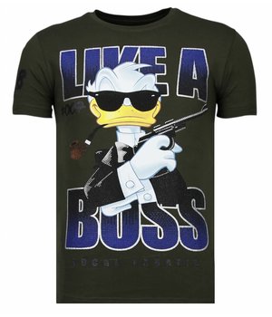 Local Fanatic Like A Boss Duck - T shirt Herr - 13-6220K -  Khaki