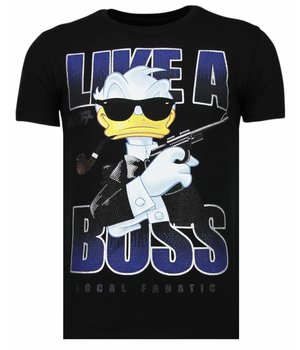 Local Fanatic Like A Boss Duck - Herr T shirt - 13-6220Z - Svart