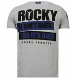 Local Fanatic Balboa Rocky Rhinestone - T shirt Herr - 13-6223G - Grå