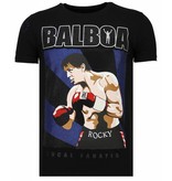 Local Fanatic Balboa Rocky Rhinestone - Herr T shirt - 13-6223Z - Svart