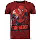 The Beast Spider Man - T shirt Herr - 13-6228B - Bordeaux