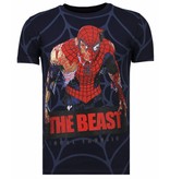 Local Fanatic The Beast Spider Man - Herr T shirt - 13-6228N - Marinblå