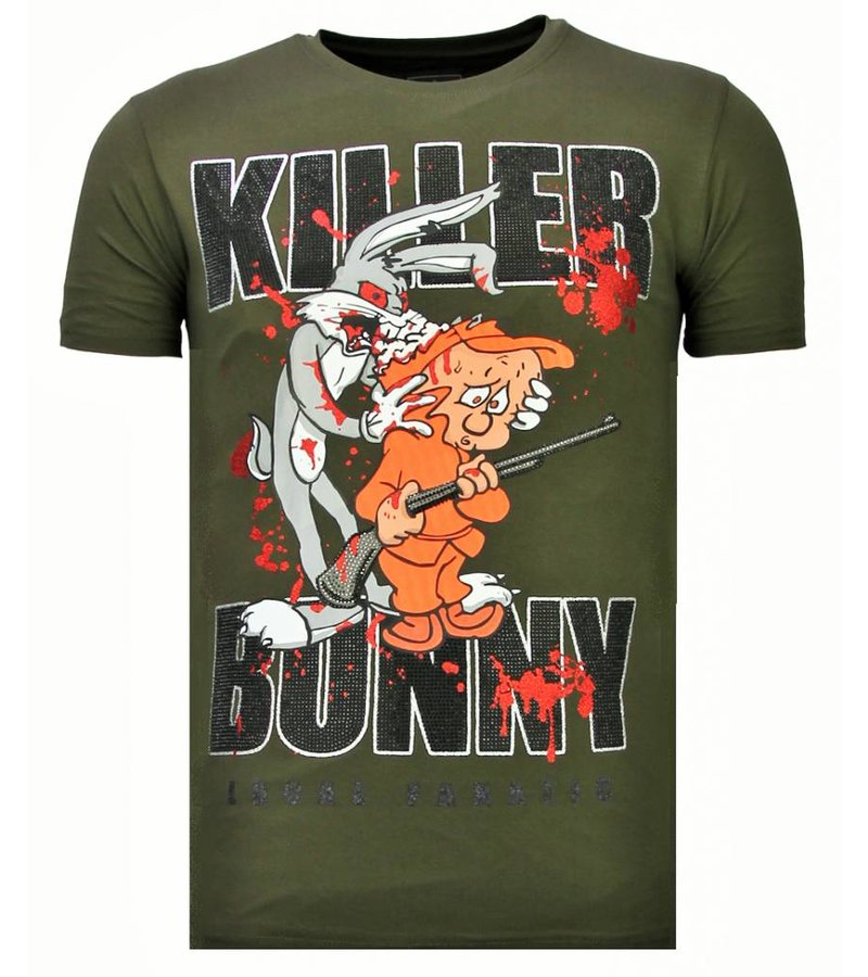 Local Fanatic Killer Bunny Rhinestone - T shirt Herr - 13-6229K - Khaki