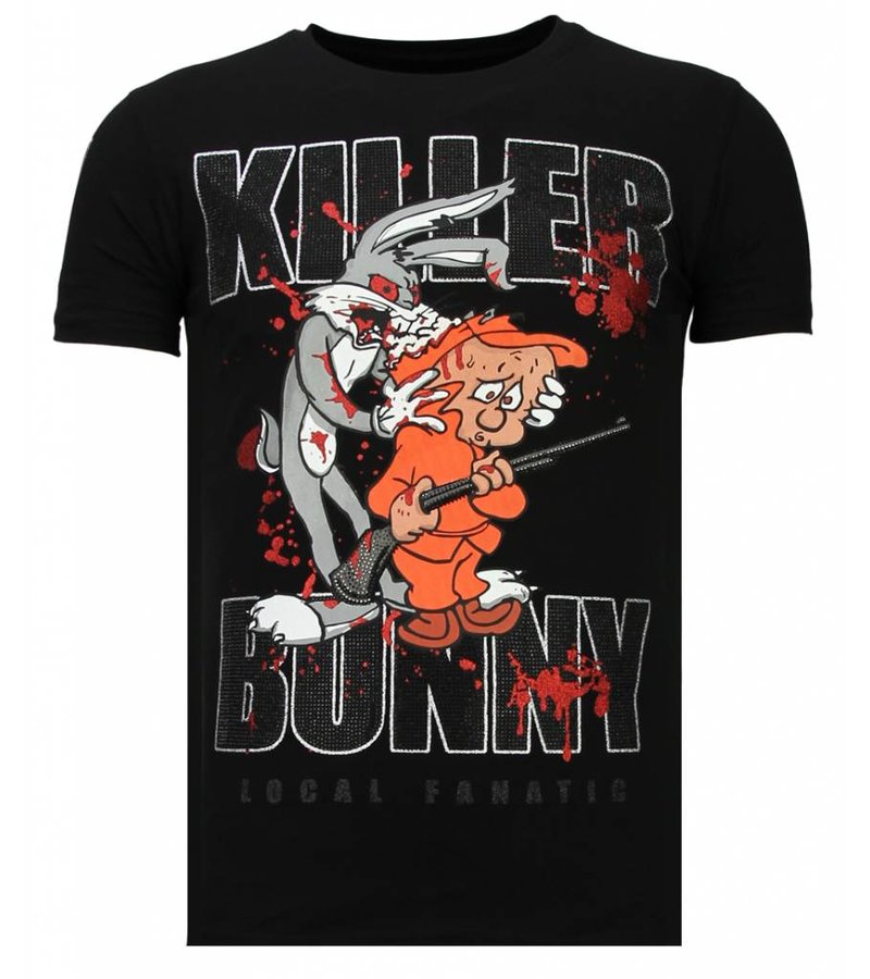 Local Fanatic Killer Bunny Rhinestone - Herr T shirt - 13-6229Z - Svart