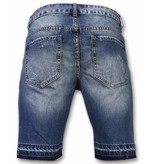 Enos Slitna shorts herr - Snygga jeansshorts herr - J-998B - Blå Enos Slitna shorts herr - Snygga jeansshorts herr - J-998B - Blå