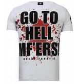 Local Fanatic Glory Martial  Rhinestone - Man T shirt - 13-6232W - Vit