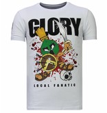 Local Fanatic Glory Martial  Rhinestone - Man T shirt - 13-6232W - Vit