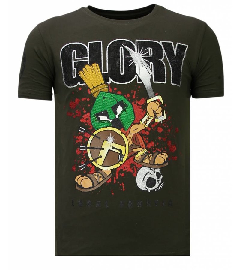 Local Fanatic Glory Martial  Rhinestone - T shirt Herr - 13-6232K - Khaki