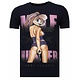 Milf Hunter Rhinestone - Herr T shirt - 13-6233N - Marinblå