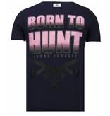 Local Fanatic Milf Hunter Rhinestone - Herr T shirt - 13-6233N - Marinblå