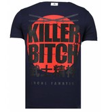 Local Fanatic Killer Bitch Rhinestone - Herr T shirt - 13-6235N - Marinblå