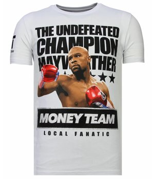 Local Fanatic Money Team Champ Rhinestone - Man T Shirt - 13-6237W - Vit