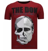 Local Fanatic The Don Skull Rhinestone - Herr T shirt - 13-6238B - Bordeaux