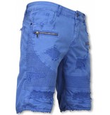 Enos Shorts bomull herr - Chinos kortbyxor man - J-9005B - Blå