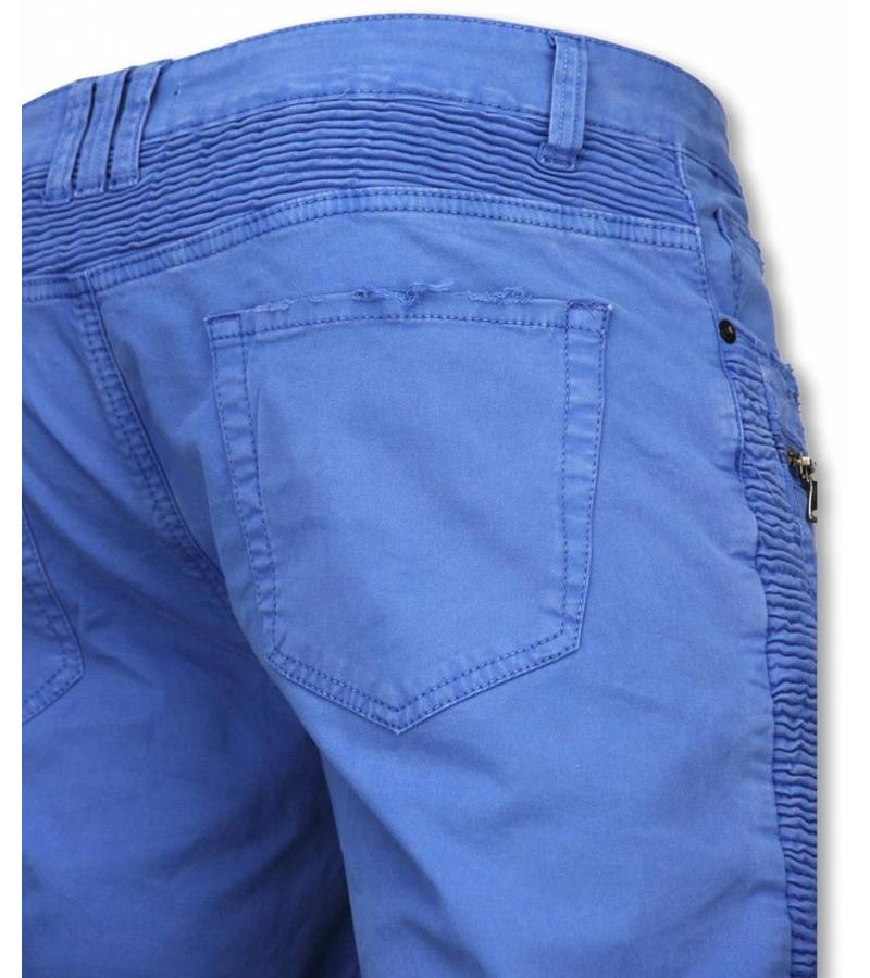 Enos Shorts bomull herr - Chinos kortbyxor man - J-9005B - Blå