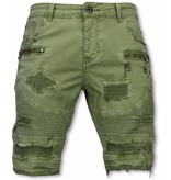 Enos Shorts stretch herr - Herr kläder shorts - J-9005Gr - Grön