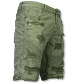 Enos Shorts stretch herr - Herr kläder shorts - J-9005Gr - Grön