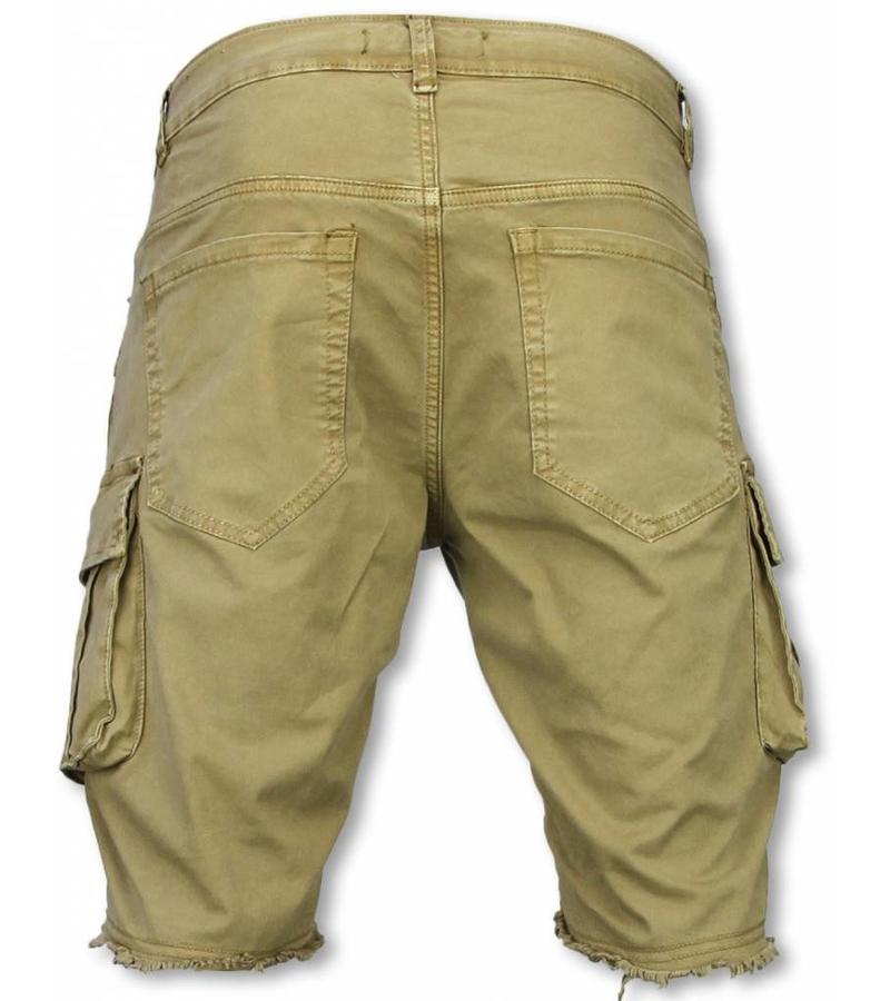 Enos Shorts chinos herr - Billiga shorts för män - J-9007B - Brun