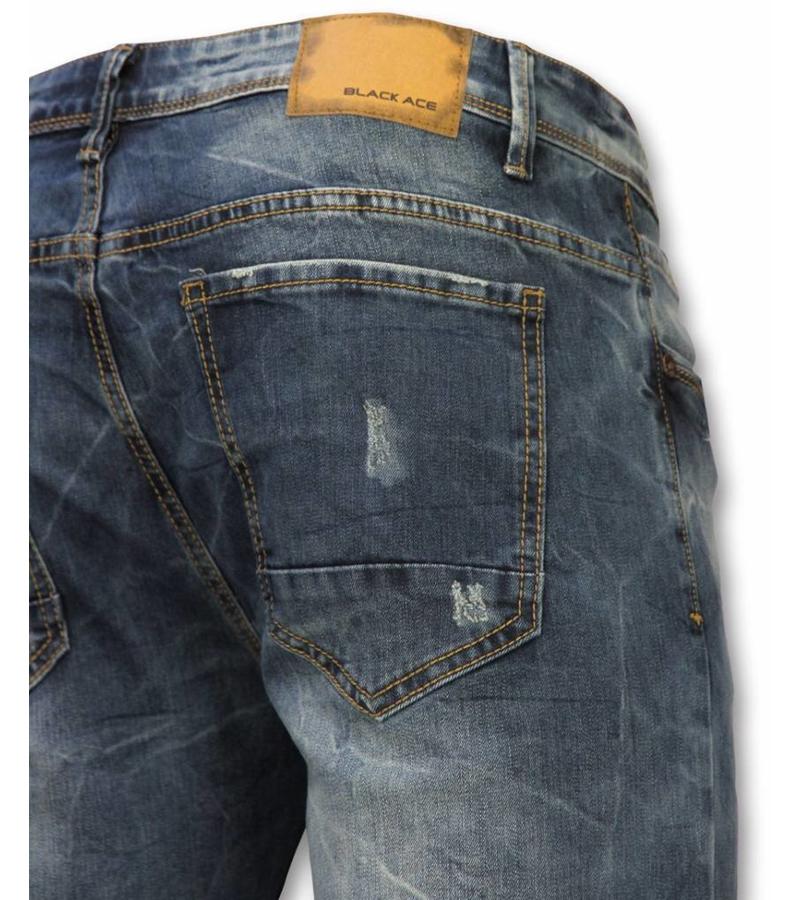Black Ace Jeans shorts herr online - Snygga shorts män - B077 - Blå