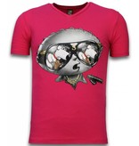 Local Fanatic Stewie Dog - Herr T shirt - 1458F - Fuschia