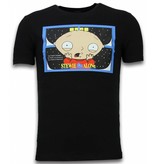 Local Fanatic Stewie Home Alone - Herr t shirt - 6226Z - Svart