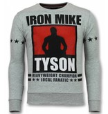 Local Fanatic Mike Tyson Iron Sweater - Tjocktröja Herr - 11-6306G - Grå