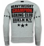 Local Fanatic Mike Tyson Iron Sweater - Tjocktröja Herr - 11-6306G - Grå