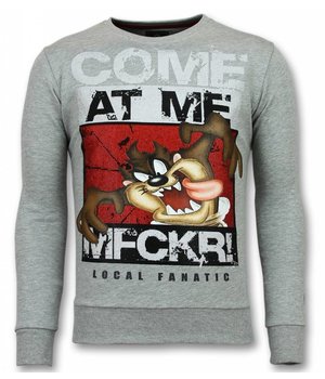 Local Fanatic MFCKR Cartoon Sweater - Herrtröjor - 11-6307G -Grå