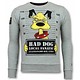 Bad Dog Cartoon Sweater - Tjocktröja Herr - 11-6308G - Grå