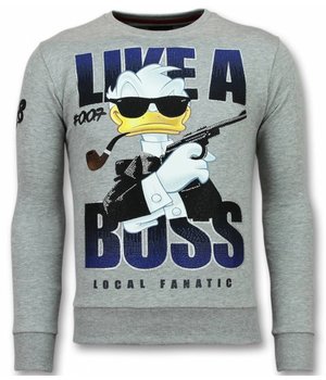 Local Fanatic James Bond 007 Sweater - Herr Tröja - 11-6305G - Grå