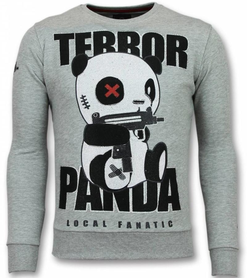 Local Fanatic Terror Panda Sweater - Tröjor Män - 11-6303G - Grå