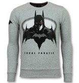 Local Fanatic Rhinestone Batman Tröja - Herr Sweater - 11-6295G - Grå Local Fanatic Rhinestone Batman Tröja - Herr Sweater - 11-6295G - Grå