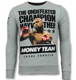 Local Fanatic Rhinestone Mayweather Floyd -Sweatshirt Herr - 11-6297G - Grå