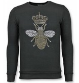 UNIMAN Rhinestone Master Bee Sweater - Tröjor Män - UP-ZS002Z - Svart