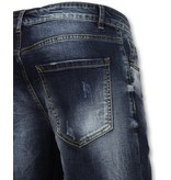 Enos Herr kläder shorts - Kortbyxor herr jeans - J-975 - Blå