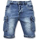 Korta Jeansshorts Herr - Halvlånga Shorts Man - J981 - Blå