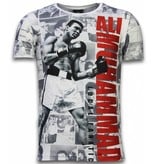Local Fanatic Muhammad Photocollage Rhinestone - Man t shirt - 11-6268W - Vit