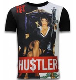 Local Fanatic Hu$tler  Digital Rhinestone - Herr t shirt - 11-6258Z - Svart