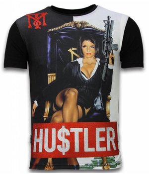 Local Fanatic Hu$tler  Digital Rhinestone - Herr t shirt - 11-6258Z - Svart