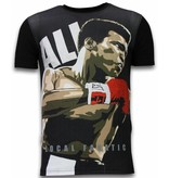 Local Fanatic Muhammad Ali  Rhinestone - Man t shirt - 11-6257Z - Svart