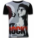 Local Fanatic Rocky Training  Rhinestone - Herr t shirt - 11-6256Z - Svart