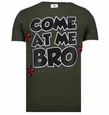 Local Fanatic Fight Club Spike Rhinestone - T shirt Herr - 13-6230K - Khaki