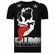 Hellboy Rhinestone - Herr T Shirt - 13-6226Z - Svart