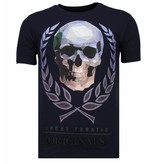 Local Fanatic Skull Originals Rhinestone - Herr T shirt - 13-6224N - Marinblå